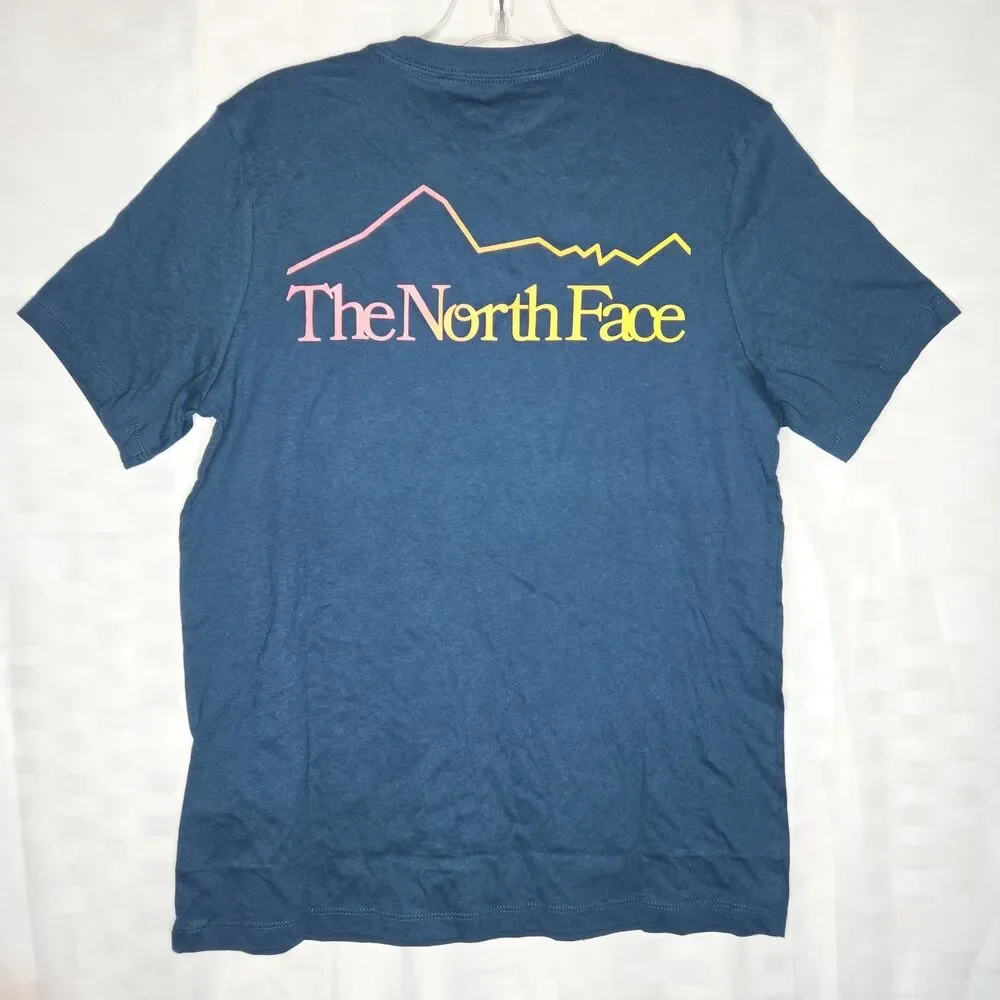 THE NORTH FACE T-Shirt Cotton BlueGreen Women Size Small NEW NWT - Picture 3 of 7